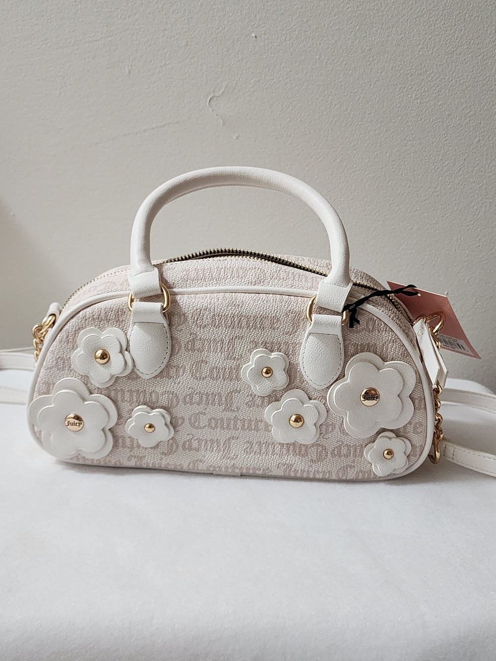 Juicy Couture Bouquet Bowler Bag Satchel Crossbody - Angel Crystal